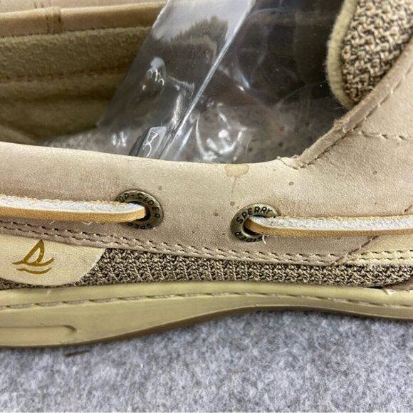 Sperry Top Sider Tan & Cream Leather Classic Boat Shoes Women’s Size 8.5 - Picture 7 of 15